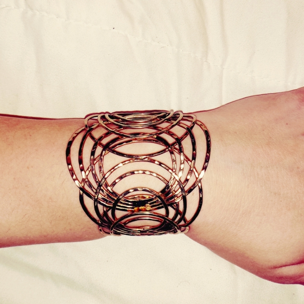 Eautiful Gold-Tone Cuff Bracelet